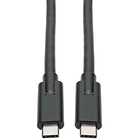 Tripp Lite USB Type C to USB C Cable USB 3.1 5A Rating 100W 5 Gbps M/M 6', Black