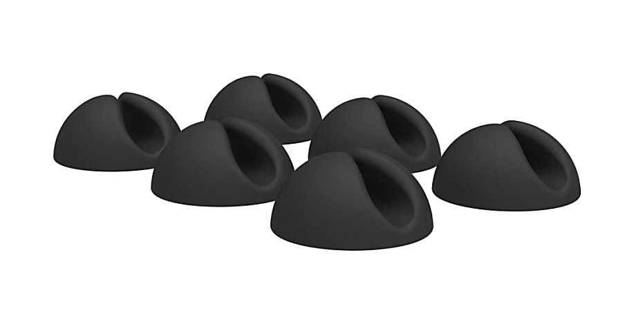 Bluelounge CableDrop Cable Anchors - Cable Clip - Black - 6 Pack