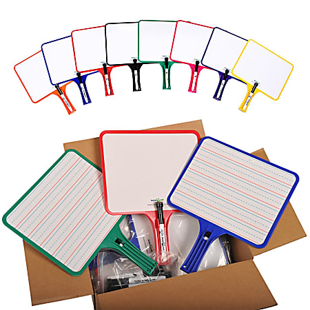 KleenSlate® Rectangular Double-Sided Whiteboard Paddles With