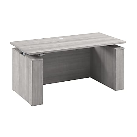 Stratus 60W x 30D Electric Height Adjustable Standing Desk with Modesty Panel, Platinum Gray, Standard Delivery
