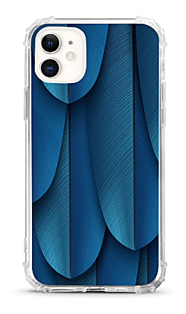 OTM Essentials Tough Edge Case For iPhone 11, Blue Feathers, OP-ACP-Z134A