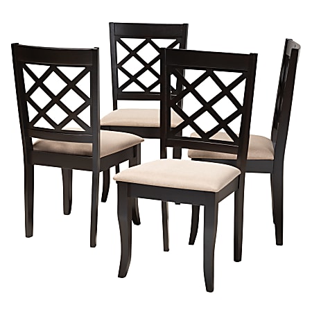 Baxton Studio 9725 Dining Chairs, Sand, Set Of 4 Chairs