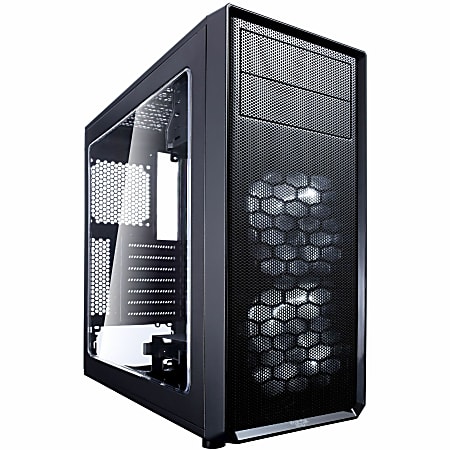 Fractal Design Focus G Computer Case with Side Window - Mid-tower - Black - 5x Bay - 2x 4.72"xFan(s) Installed - FDCAFOCUSBKW