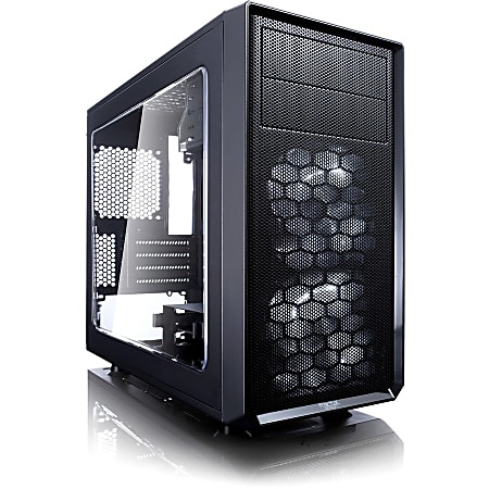 FRACTAL DESIGN Focus G Noir Boitier PC Moyen tour - Format ATX - Verre  trempé (FD-CA-FOCUS-GY-W) avec Quadrimedia