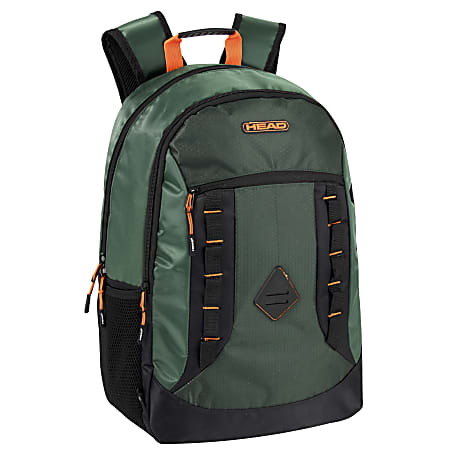 HEAD Utility Double Section Backpack With 17” Laptop Pocket, Green