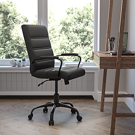 Flash Furniture LeatherSoft™ Faux Leather Mid-Back Office Chair,