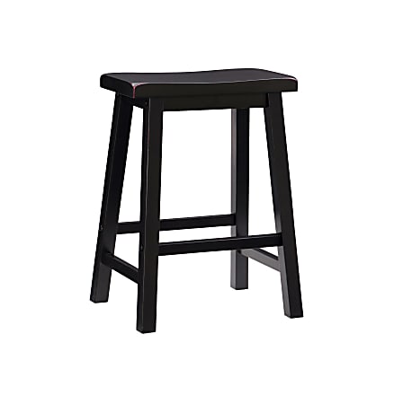 Powell Saddle Counter Stool, Antique Black