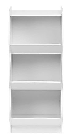 Wholesale Interiors 3SWH0408195-White-Shelf 3-Shelf Free-Standing