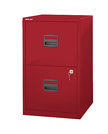 2 Drawer Under Desk File Cabinet Red