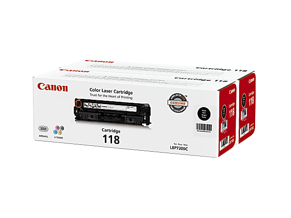 Canon® 118 Black Toner Cartridges, Pack Of 2, 2662B001