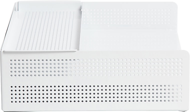 U Brands Modern Perforated Metal Paper Tray Letter Size