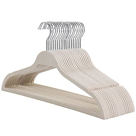 Elama Home Coat Hangers, Wheat, Pack Of 20 Hangers