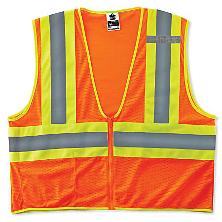 Ergodyne GloWear Safety Vest, Economy 2-Tone, Type-R Class 2, X-Small, Orange, 8229Z