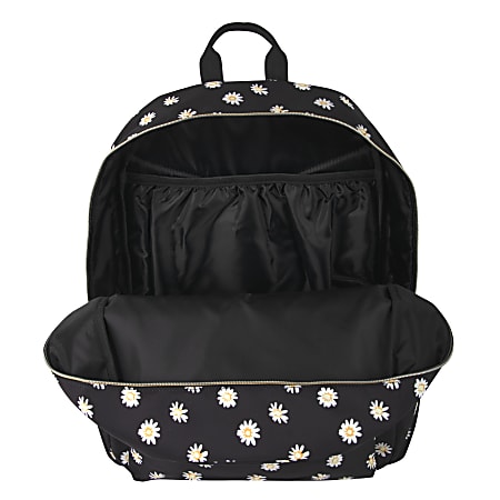 Jessica Simpson Daisy Pom Pom Travel Backpack With 15 Laptop Pocket Black -  ODP Business Solutions