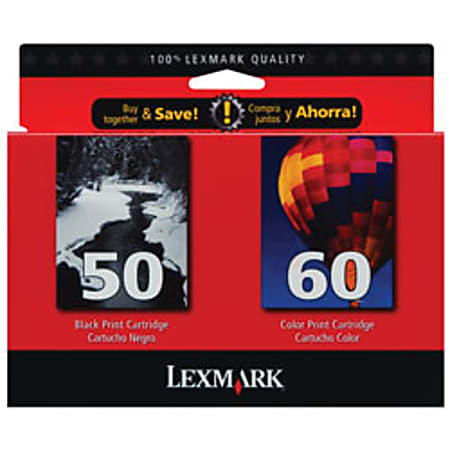 Lexmark™ 50/60 (15M2327) Black/Tricolor Ink Cartridges, Pack Of 2