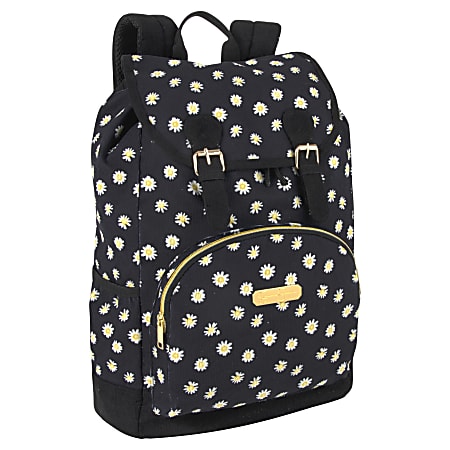 Jessica Simpson Daisy Drawstring Travel Backpack With 15 Laptop Pocket  Black - Office Depot