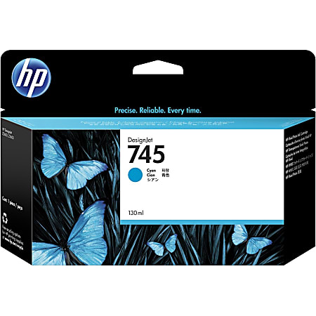HP 745 Original Standard Yield Inkjet Ink Cartridge - Cyan - 1 Pack - Inkjet - Standard Yield - 1 Pack