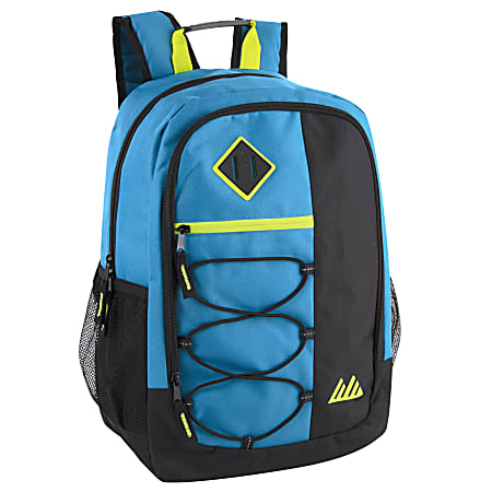 Summit Ridge Bungee Backpack With 17" Laptop Pocket, Blue