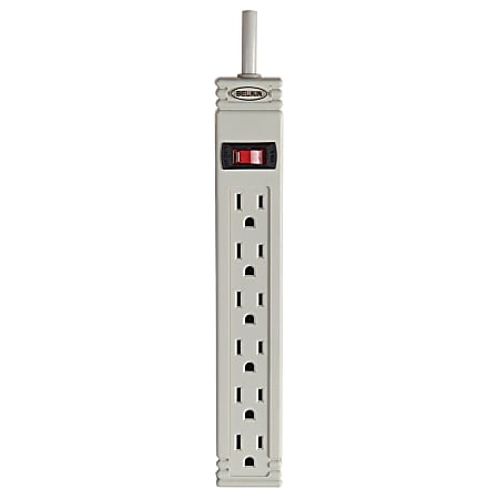 Belkin® Surge Protector, 6 Outlets, 3&#x27; Cord, 300