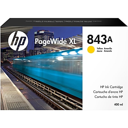 HP 843A Original Ink Cartridge - Yellow - Page Wide