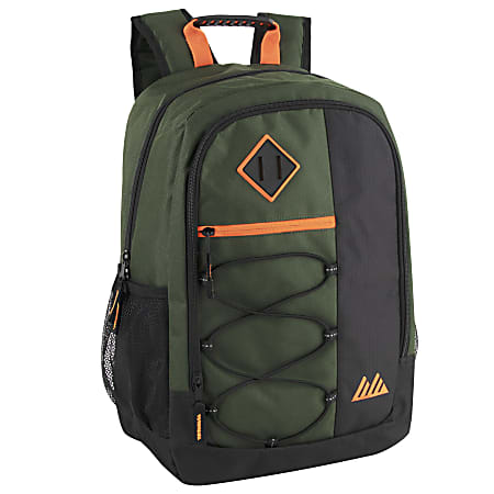 Summit Ridge Bungee Backpack With 17" Laptop Pocket, Green