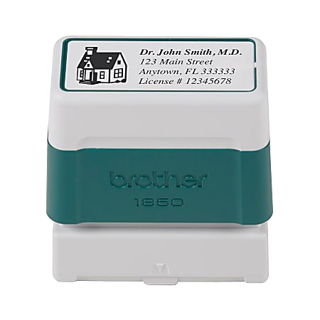 Same-Day Pre-Inked Custom Stamp, 7/10" x 2" Impression, Green