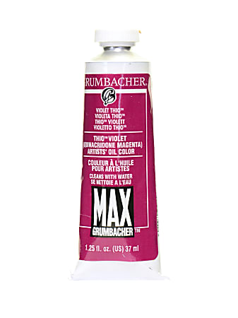 Grumbacher Max Water Miscible Oil Colors, 1.25 Oz, Thio Violet, Pack Of 2