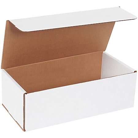 Partners Brand White Corrugated Mailers, 12" x 6" x 4", Pack Of 50