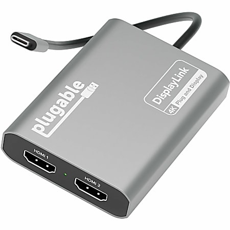 Plugable USB C to HDMI Adapter, Dual Monitor 4K 60Hz  - USBC6950M