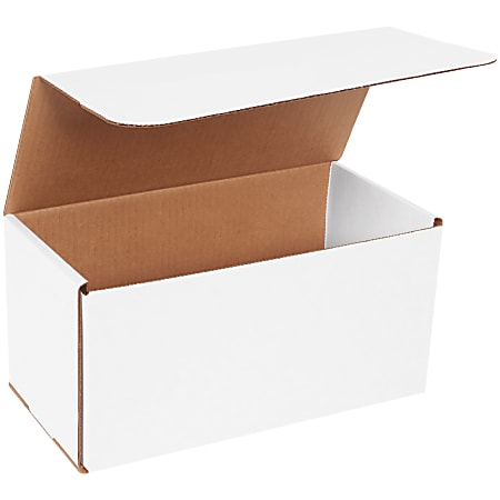 Partners Brand White Corrugated Mailers, 12" x 6" x 6",, Pack Of 50