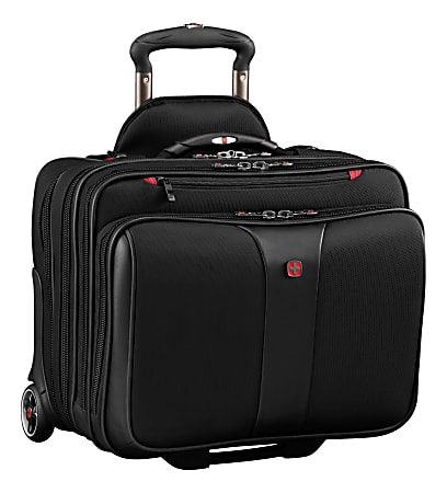 black leather luggage