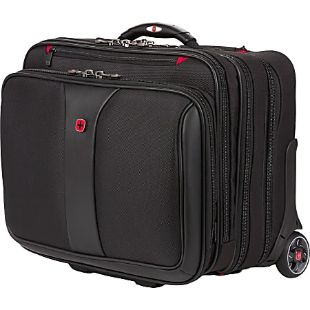 Wenger® Patriot II Polyester Rolling 2-Piece Business Luggage Set, Black