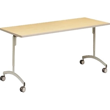 Bretford® EXPLORE® Flip And Nest Collaborative Table With Casters, 32"H x 60"W x 24"W, Grey Mist (EDUF2460-01)