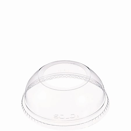 Dart® Open-Top Dome Lids For Plastic Cups, Fits 16 Oz to 24 Oz Cups, 1-15/16" Diameter Hole, Clear, Pack Of 1,000 Lids