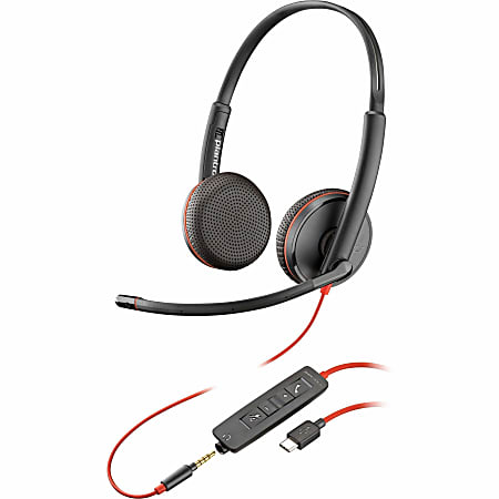 Poly Blackwire C3225 Stereo USB-C Headset (Bulk) - Stereo - Micro USB, Mini-phone (3.5mm) - Wired - 32 Ohm - 80S04A6