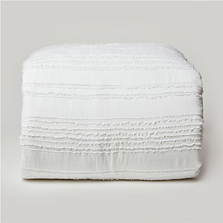 Dormify Juliette Eyelash Fringe Comforter and Sham Set, Twin/Twin XL, White