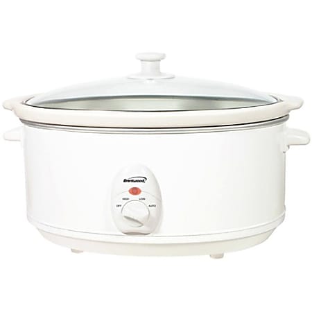 Brentwood 6.5 Quart Slow Cooker - 1.63 gal - White