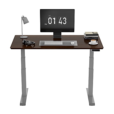 FlexiSpot E7 Electric 55 W Height Adjustable Standing Desk Dark  BambooSilver - Office Depot