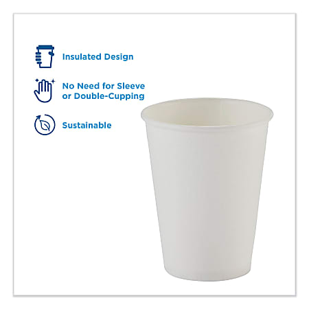 Dixie PerfecTouch Hot Cup Lids For 10 12 And 16 Oz Cups White Pack Of 50  Lids - Office Depot