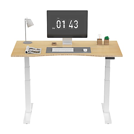 FlexiSpot E7 55W Height-Adjustable Standing Desk, White