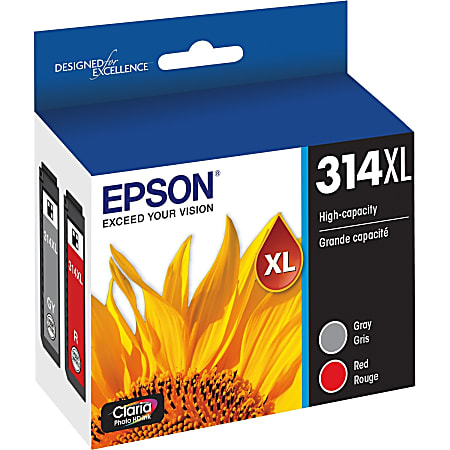 Epson Claria Photo HD T314XL Original Inkjet Ink Cartridge - Multi-pack - Red, Gray - 2 Pack - Inkjet - 2 Pack