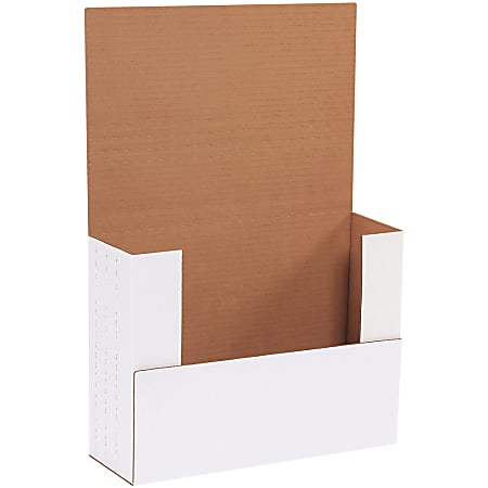 Partners Brand Easy-Fold Mailers, 12 1/8"L x 9 1/8"W x 4"H, White, Pack Of 50