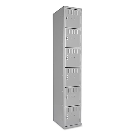 Tennsco Six-Tier Box Locker, 1-Wide, 72"H x 12"W