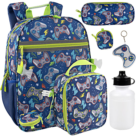 Trailmaker 6-in-1 Backpack Set, Blue Gamer, Total Qty 1