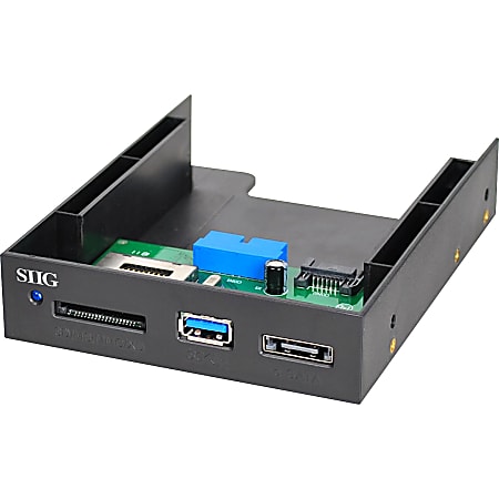 SIIG USB 3.0 Internal Bay Multi Card Reader/eSATA - Secure Digital (SD) Card, Secure Digital High Capacity (SDHC), Secure Digital Extended Capacity (SDXC), Memory Stick, Memory Stick PRO, MultiMediaCard (MMC), xD-Picture Card - USB 3.0, eSATA
