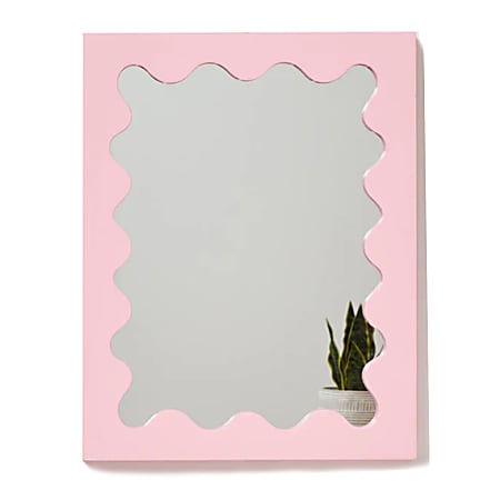 Dormify Lola Small Ripple Mirror, Pink