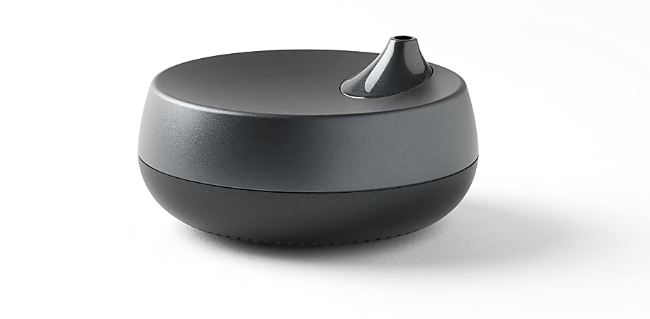 Lexon Romino Portable And Waterless Aroma Diffuser, 1-5/16"H x 2-7/8"W x 2-7/8"D, Gun Metal