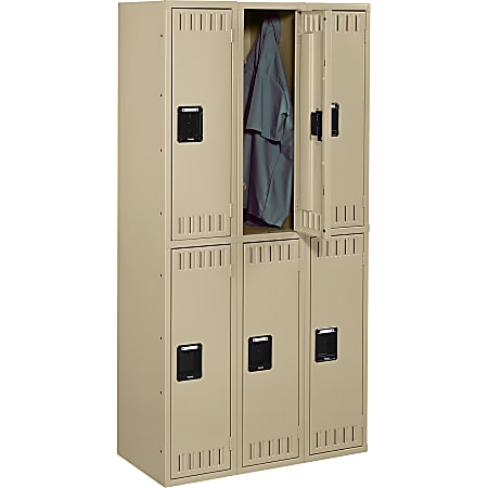 Tennsco Double-Tier Locker, 3 Wide, 72"H x 36"W