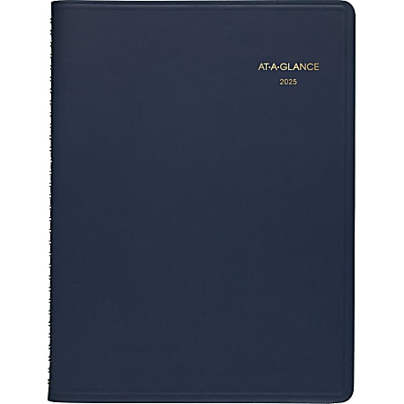 2025-2026 AT-A-GLANCE® Weekly Appointment Book Planner, 8-1/4" x 11", Navy, January To January, 7095020