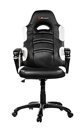 Arozzi Enzo Gaming Racing Style Swivel Chair BlackWhite Office Depot